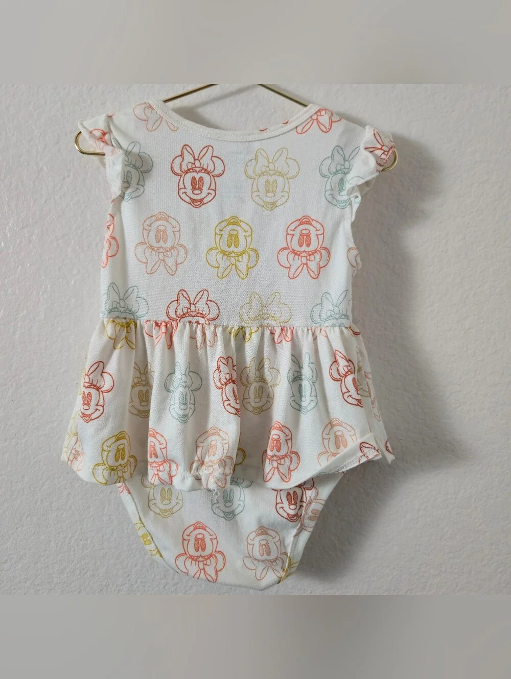 Disney Baby White Minnie Mouse Print One Piece